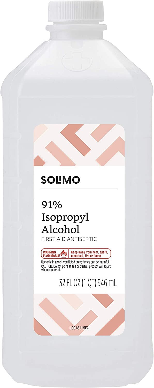 Picture of isopropyl alcohol. Isopropyl alcohol kills bacteria that causes odor