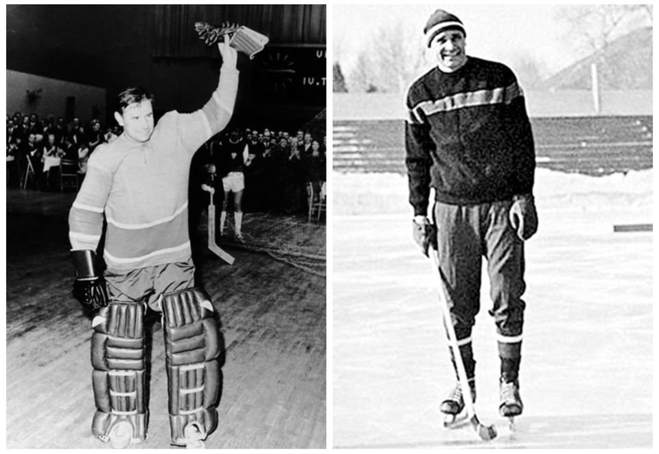 image of Lev Yashin in ice hockey gear