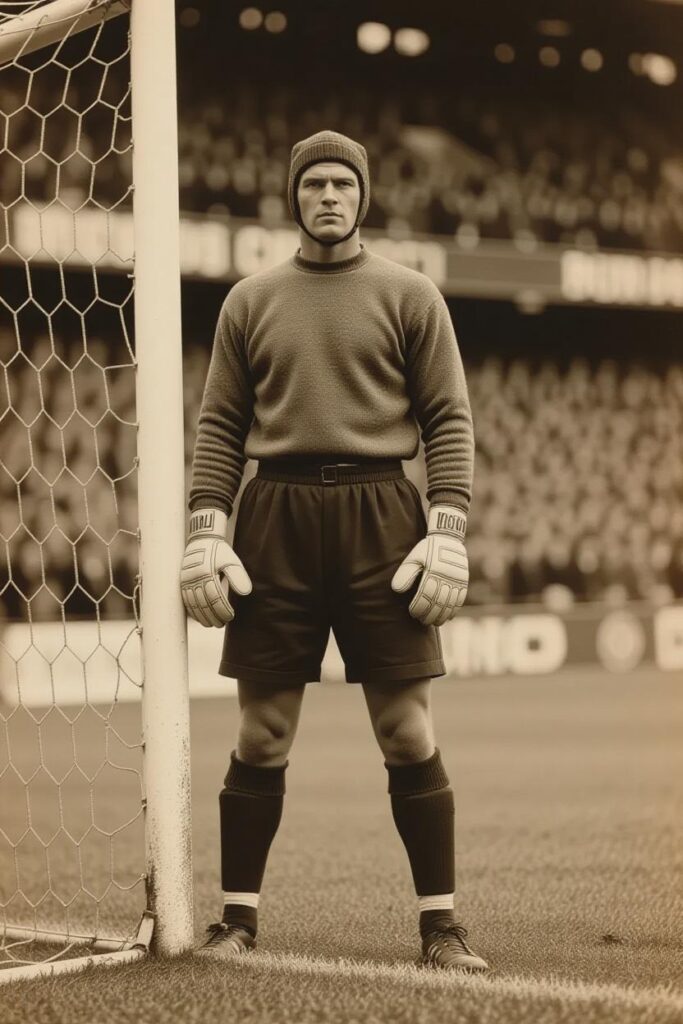 image of Russian goalkeeper wearing mitten like gloves