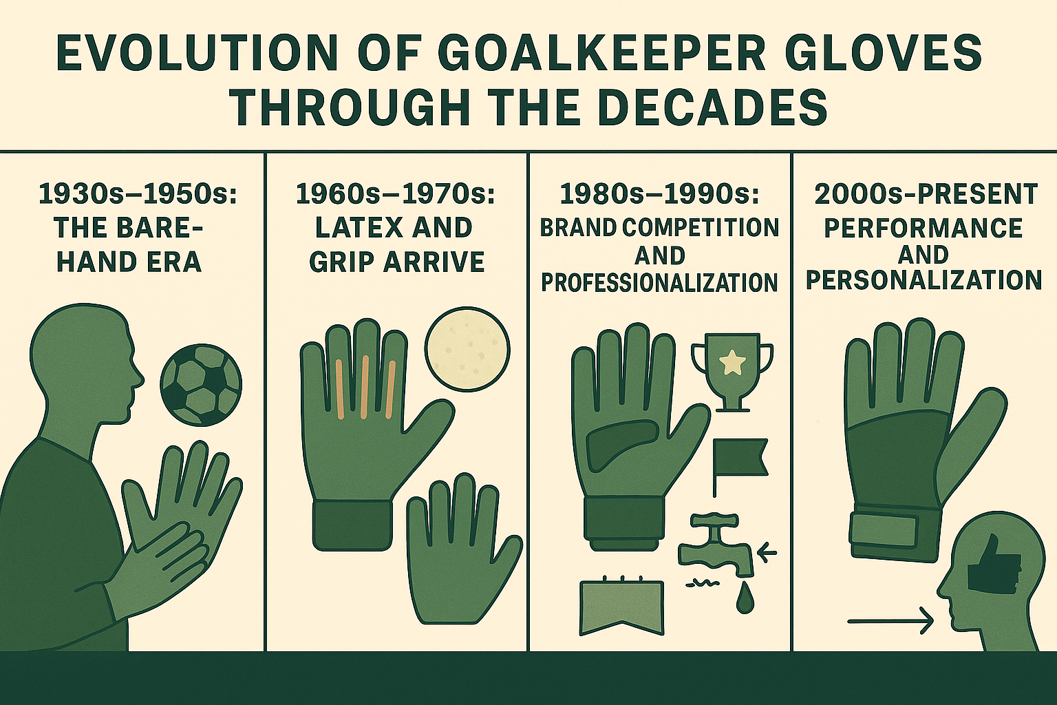 Evolution of Goalkeeper Gloves Through the Decades